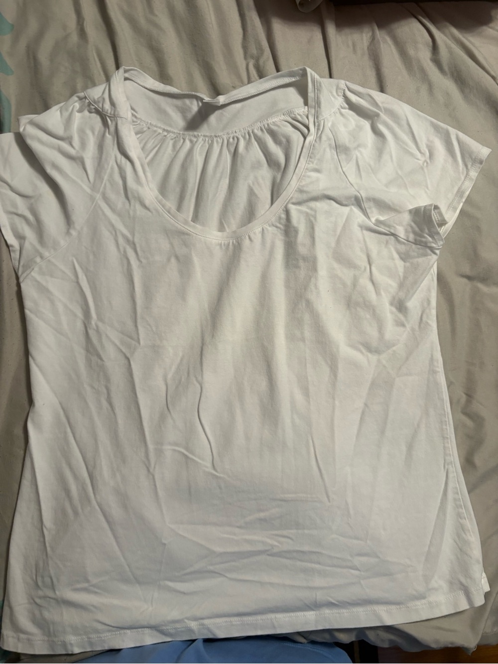 Merona White Scoop Neck Short Sleeve Tee